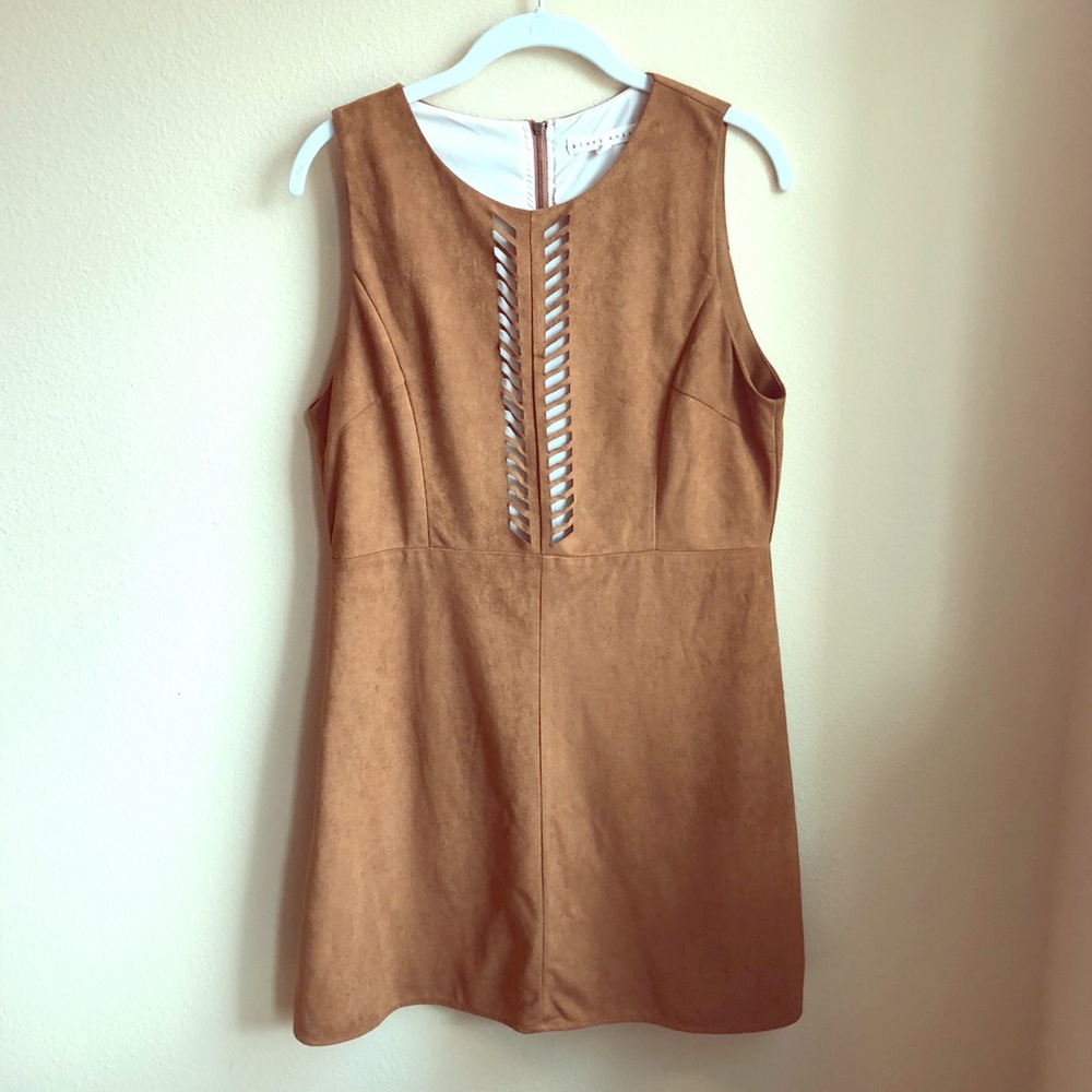 NWOT Brown Suede Dress